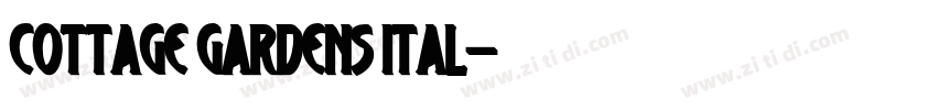 Cottage Gardens Ital字体转换